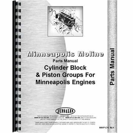 AFTERMARKET New Parts Manual for Minneapolis Moline Engine Tractor RAP79740